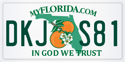 FL license plate DKJS81