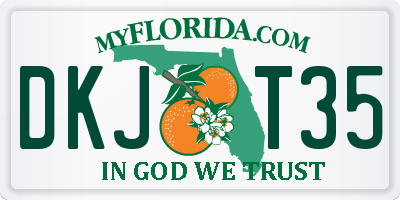 FL license plate DKJT35