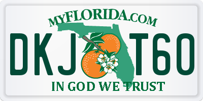 FL license plate DKJT60