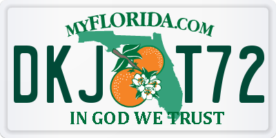 FL license plate DKJT72