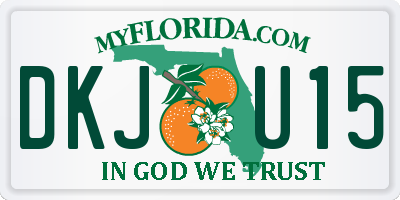 FL license plate DKJU15