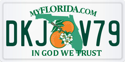 FL license plate DKJV79