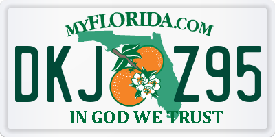 FL license plate DKJZ95