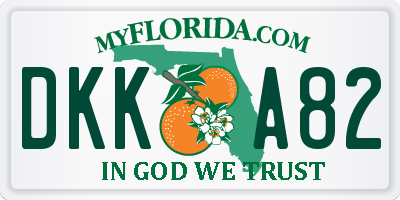 FL license plate DKKA82