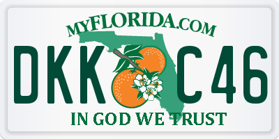 FL license plate DKKC46