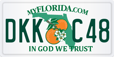 FL license plate DKKC48