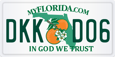 FL license plate DKKD06