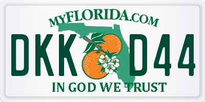 FL license plate DKKD44