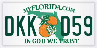 FL license plate DKKD59