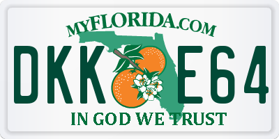 FL license plate DKKE64