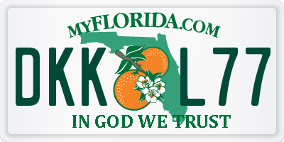 FL license plate DKKL77