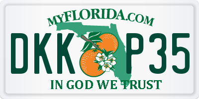 FL license plate DKKP35