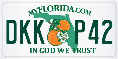 FL license plate DKKP42