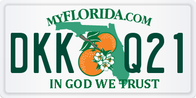 FL license plate DKKQ21