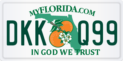 FL license plate DKKQ99