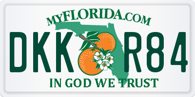 FL license plate DKKR84