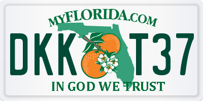 FL license plate DKKT37