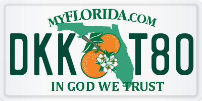 FL license plate DKKT80