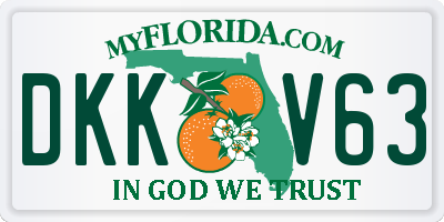 FL license plate DKKV63