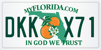 FL license plate DKKX71