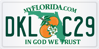 FL license plate DKLC29