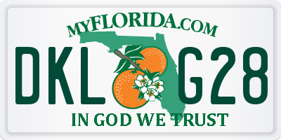 FL license plate DKLG28