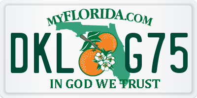 FL license plate DKLG75