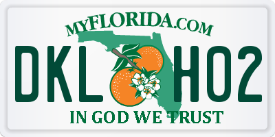 FL license plate DKLH02