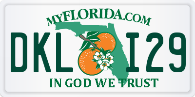 FL license plate DKLI29