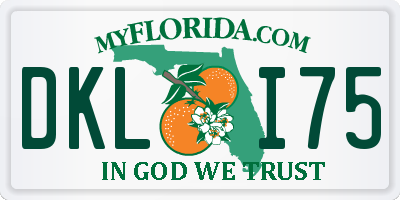 FL license plate DKLI75