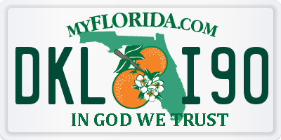 FL license plate DKLI90