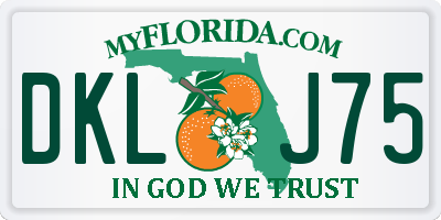 FL license plate DKLJ75