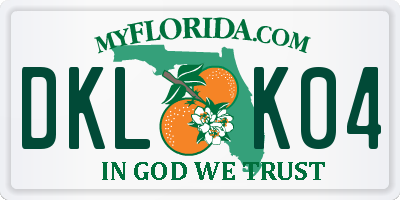 FL license plate DKLK04