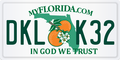 FL license plate DKLK32