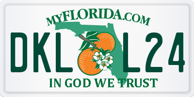 FL license plate DKLL24