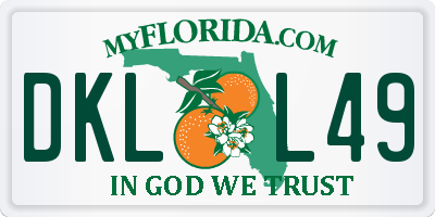 FL license plate DKLL49
