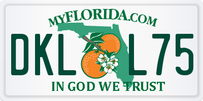 FL license plate DKLL75