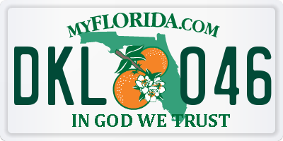 FL license plate DKLO46