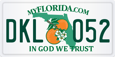 FL license plate DKLO52