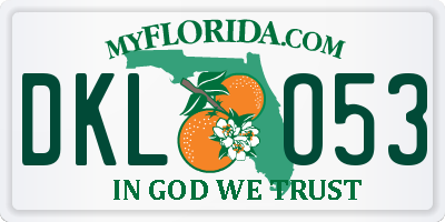 FL license plate DKLO53