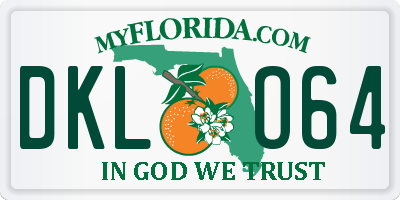 FL license plate DKLO64