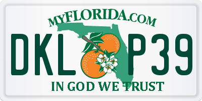 FL license plate DKLP39