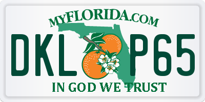 FL license plate DKLP65