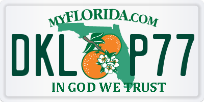 FL license plate DKLP77