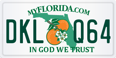 FL license plate DKLQ64