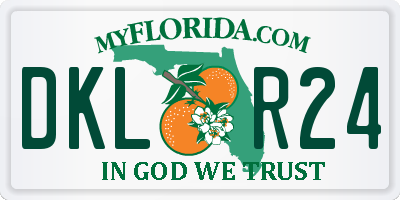 FL license plate DKLR24