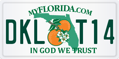 FL license plate DKLT14