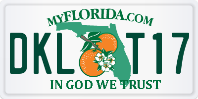 FL license plate DKLT17