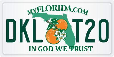 FL license plate DKLT20
