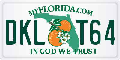 FL license plate DKLT64